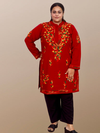 Plus Size Winter Wear CotsWool Kurta