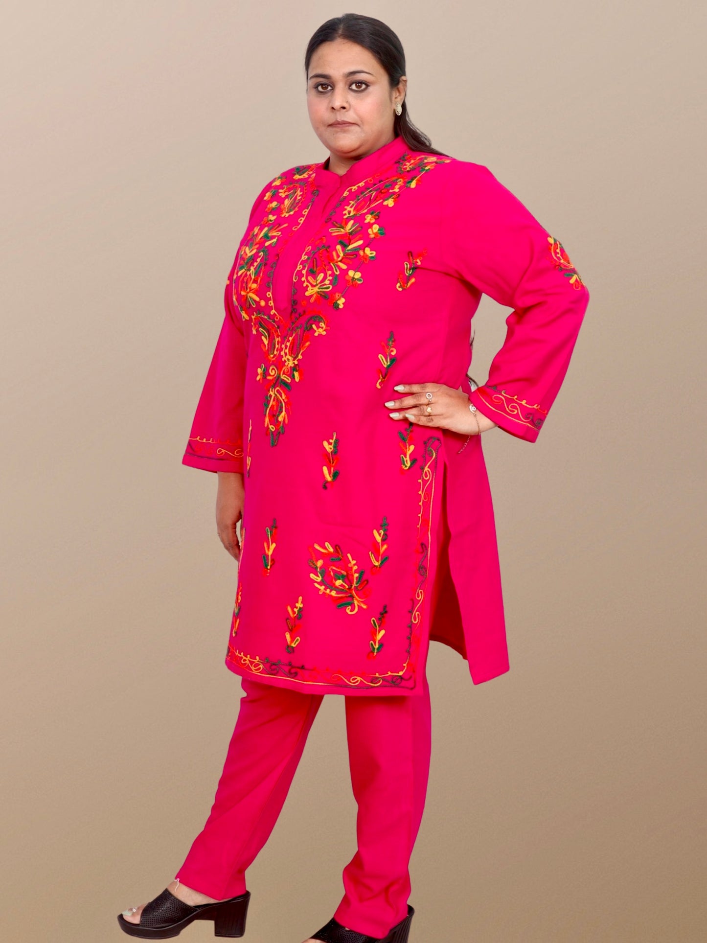 Plus Size Winter Wear CotsWool Kurta