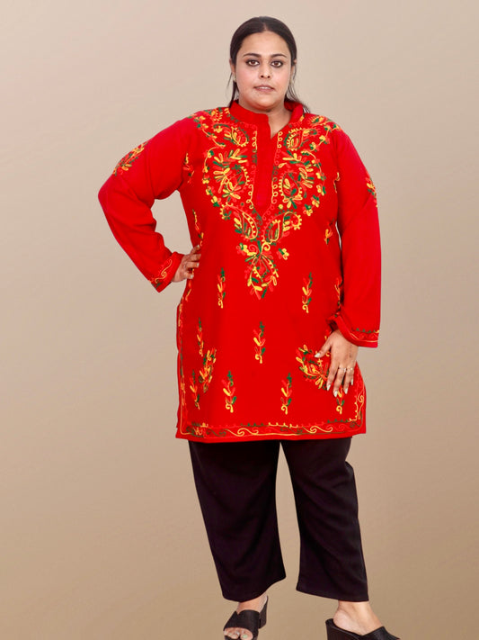 Plus Size Winter Wear CotsWool Kurta