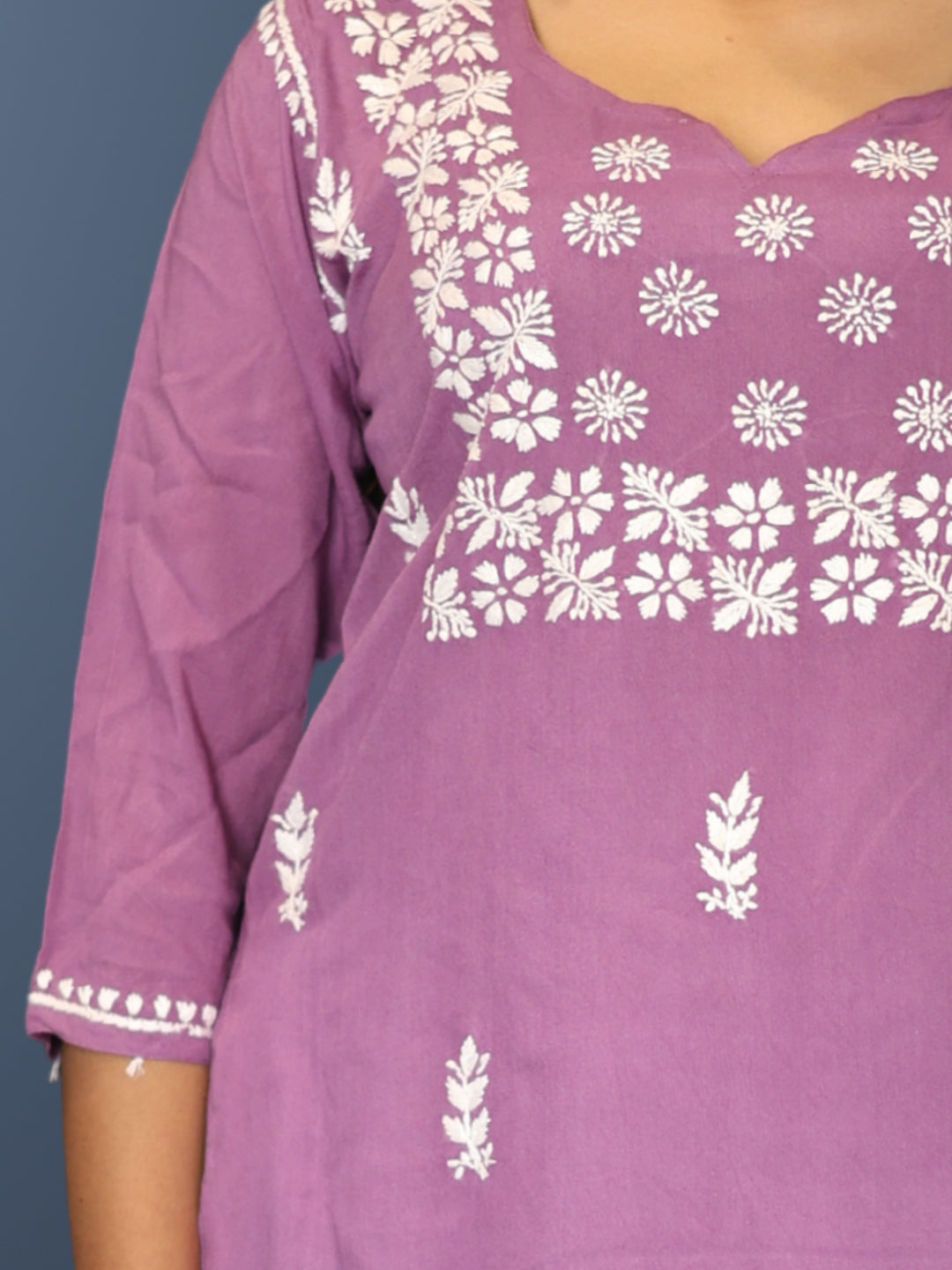 chikankari top short kurta ethnic embroidered lucknowi chikan tunic kurti womens festival daily wear girls handcrafted college wear casual summer comfortable regular formal straight fit