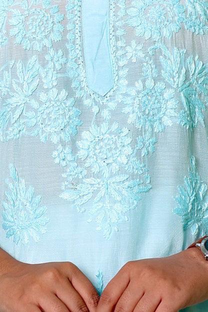 chikankari kurti, lucknowi kurti, lucknowi chikankari kurti, cahnderi chikankari kurti, women’s chikankari kurti, XXS, XS, S, M, L, XL, XXL