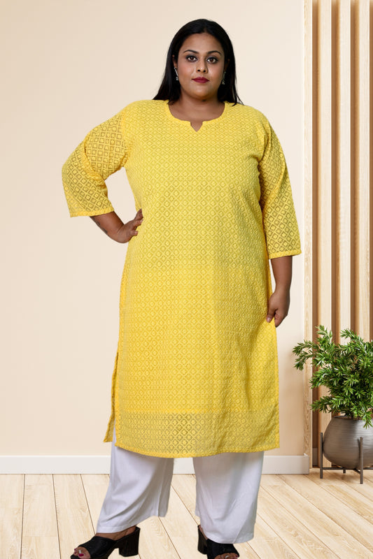 plus size chikan kurta women ethnic wear kurti daily curvy comfortable regular 52in 54in 56in 58in 5xl 6xl 7xl 8xl lucknowi kurty slip