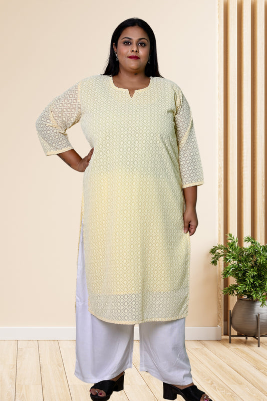 plus size chikan kurta women ethnic wear kurti daily curvy comfortable regular 52in 54in 56in 58in 5xl 6xl 7xl 8xl lucknowi kurty slip
