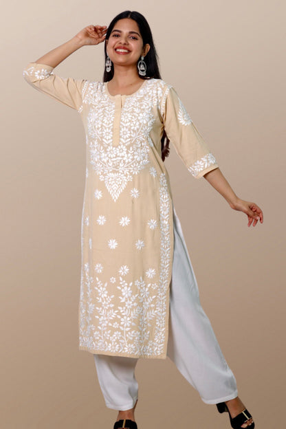 Hand Embroidered Lucknowi Chikankari Kurta