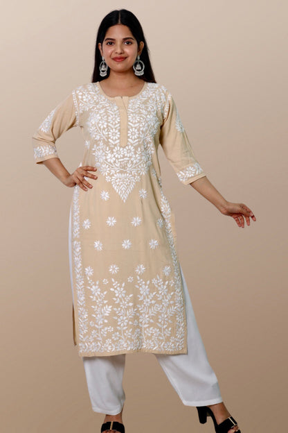 Hand Embroidered Lucknowi Chikankari Kurta