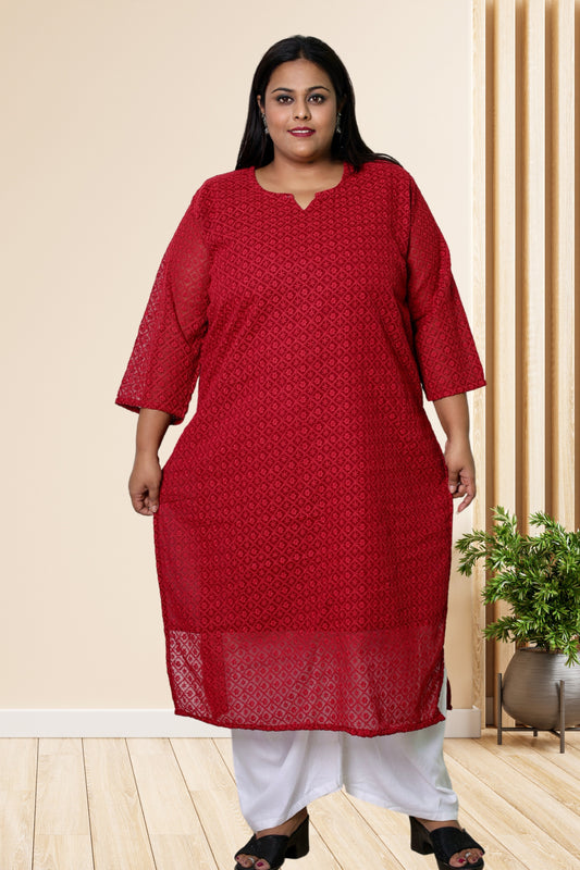 plus size chikan kurta women ethnic wear kurti daily curvy comfortable regular 52in 54in 56in 58in 5xl 6xl 7xl 8xl lucknowi kurty slip