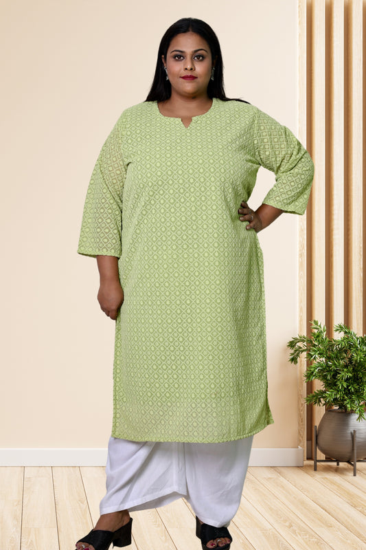 plus size chikan kurta women ethnic wear kurti daily curvy comfortable regular 52in 54in 56in 58in 5xl 6xl 7xl 8xl lucknowi kurty slip