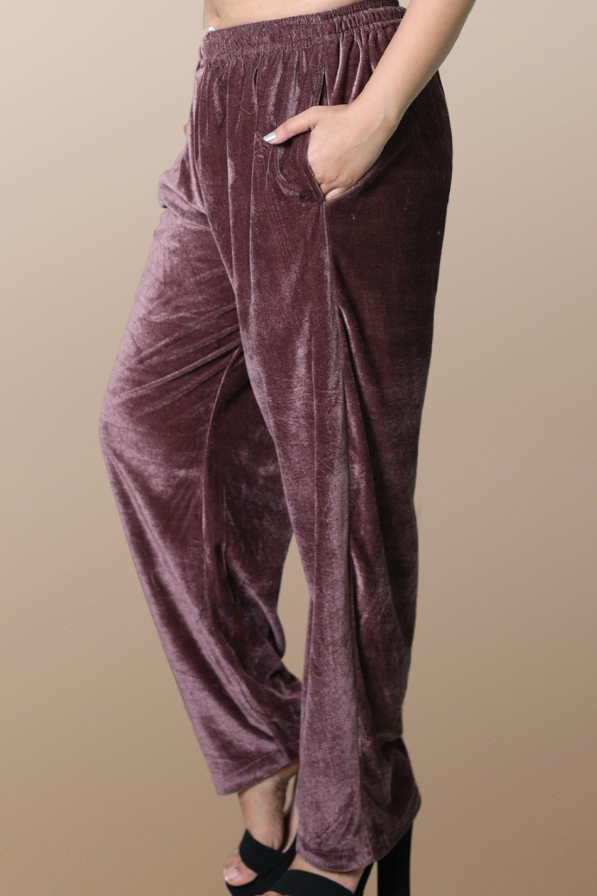 solid plus size winter palazzo pants women ladies wide leg elastic waist casual flowy relaxed loose fit drawstring travel comfortable office XXS XS S M L XL XXL 3XL 4XL 5XL 6XL 7XL 8XL 9XL 10XL warm plazo velvet pants velvet pants
