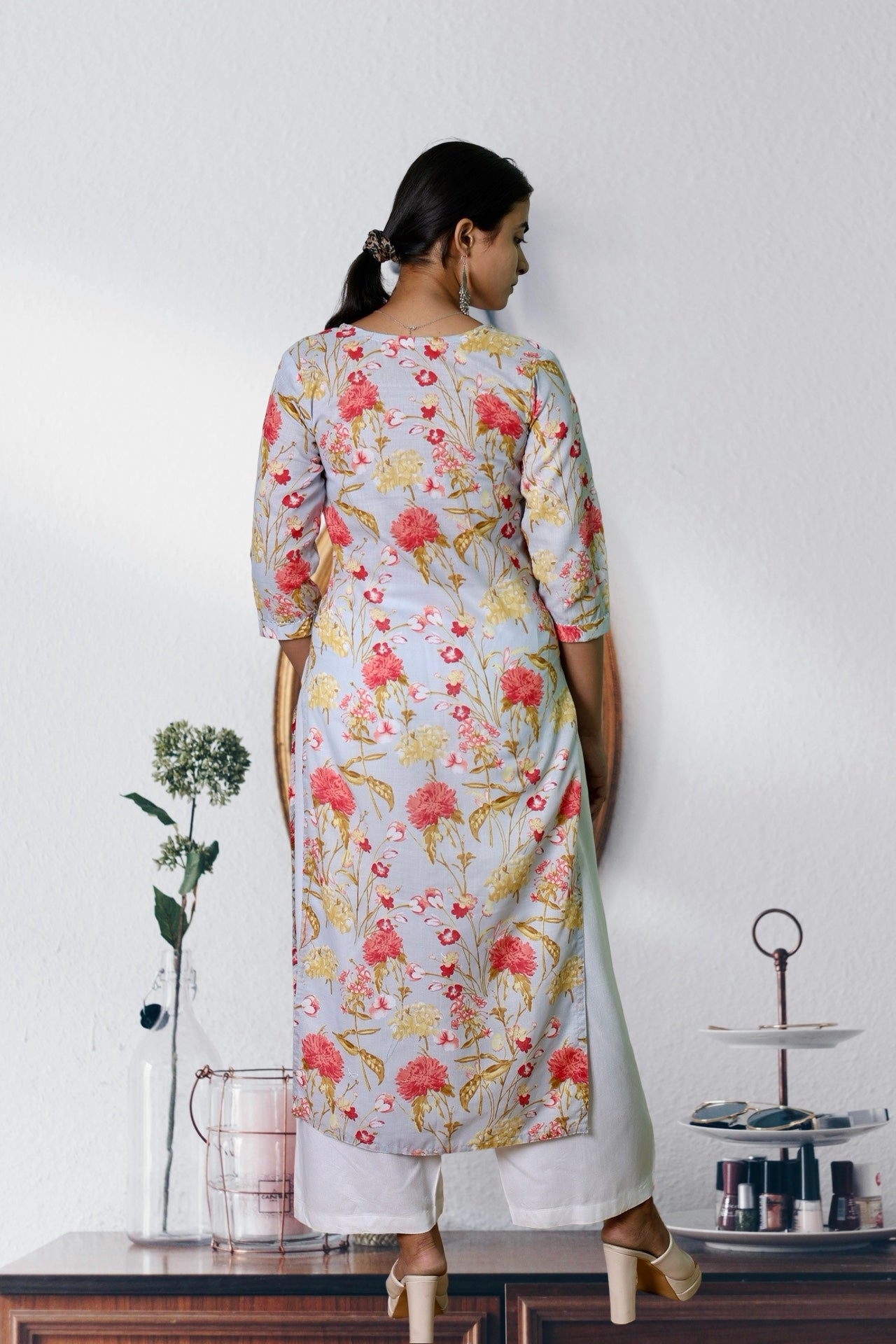 Plus Size Floral Print kurta