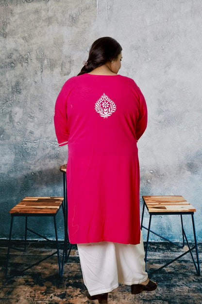 Plus Size Chikankari Kurti