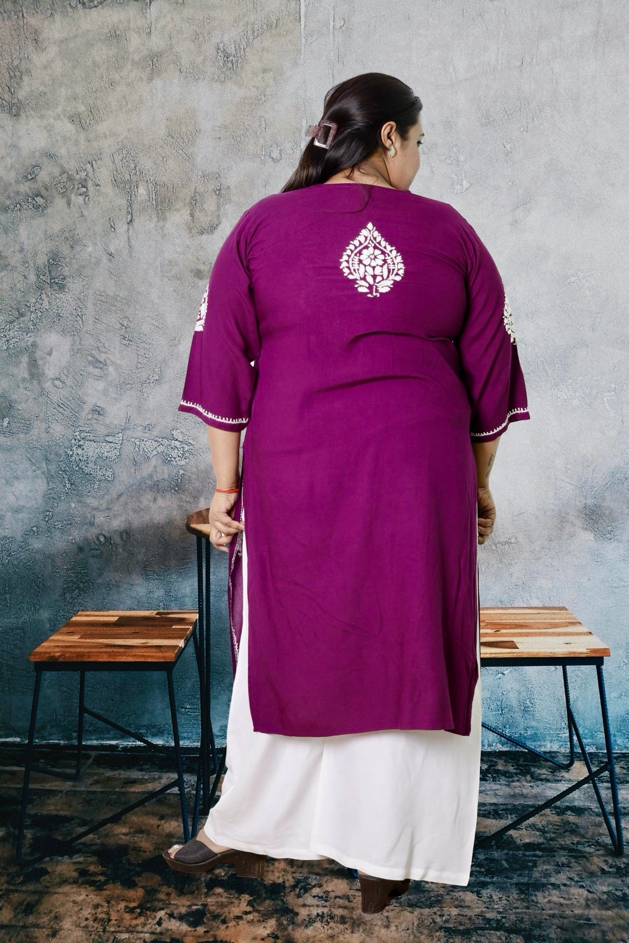 Plus Size Chikankari Kurti