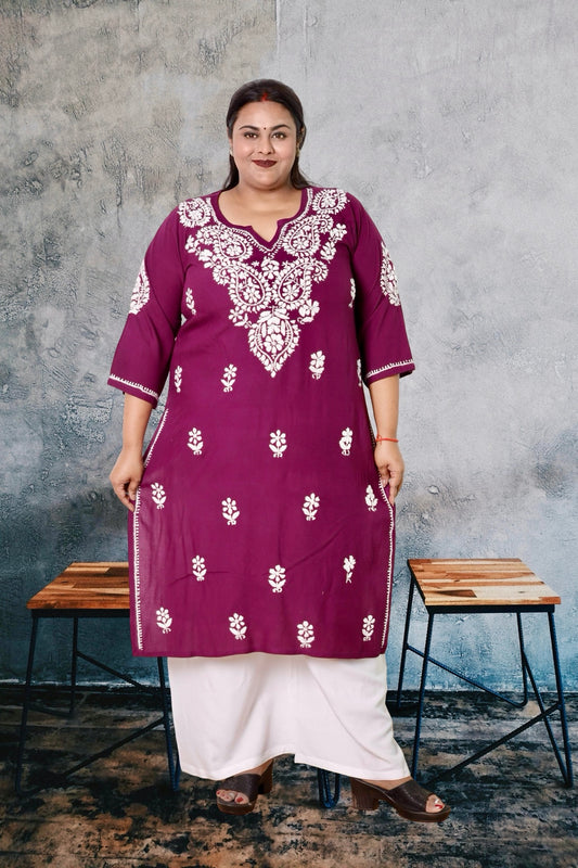 Plus Size Chikankari Kurti Lucknow  Plus Size Chikankari Kurti  3XL 4XL 5XL 6XL 7XL 8XL 9XL 10XL 11XL 12XL