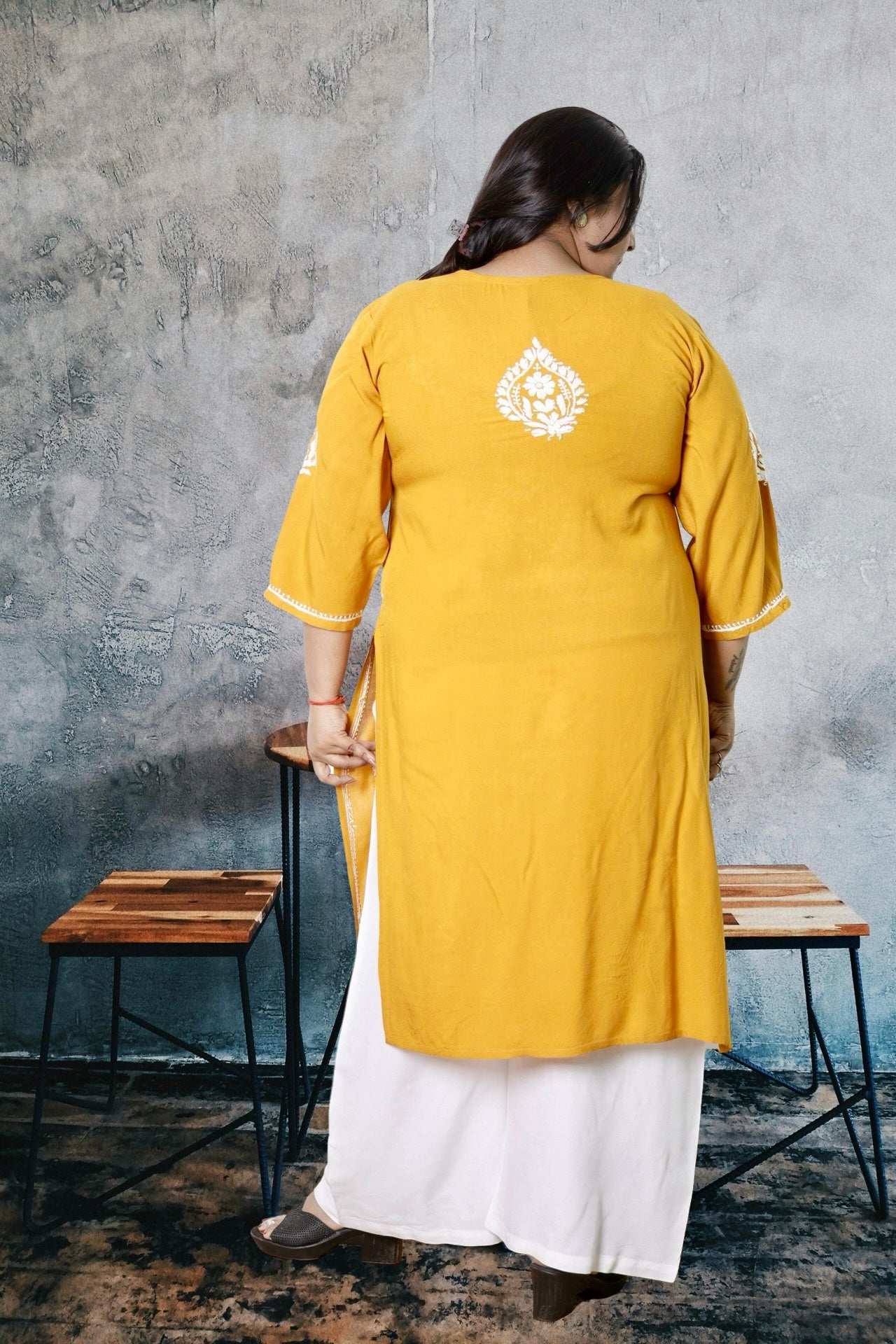 Plus Size Chikankari Kurti