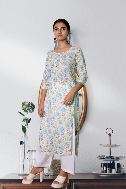 Plus Size Floral Print kurta