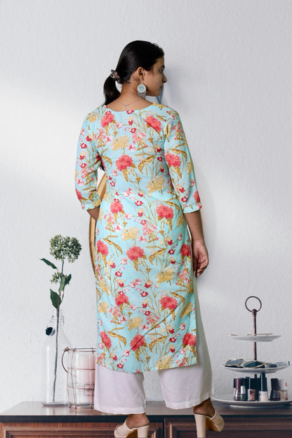 Plus Size Floral Print kurta