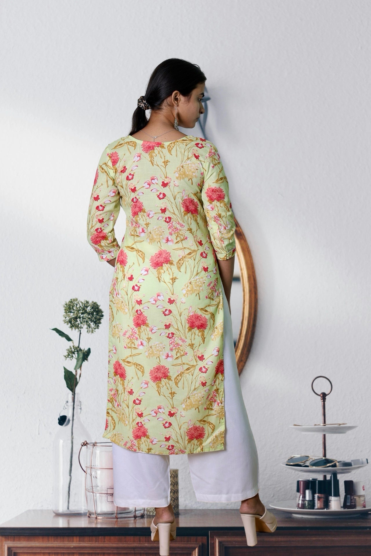 Plus Size Floral Print kurta