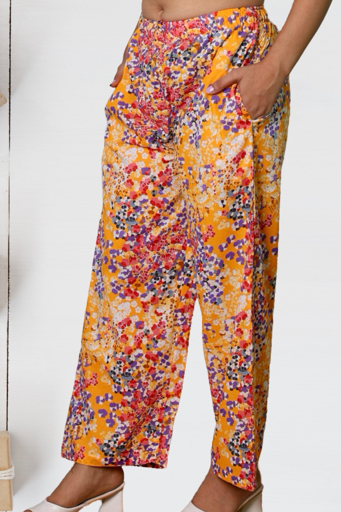 Plus Size Printed Palazzo Pant fully elasticated waistband with drawstring XXS to 15XL