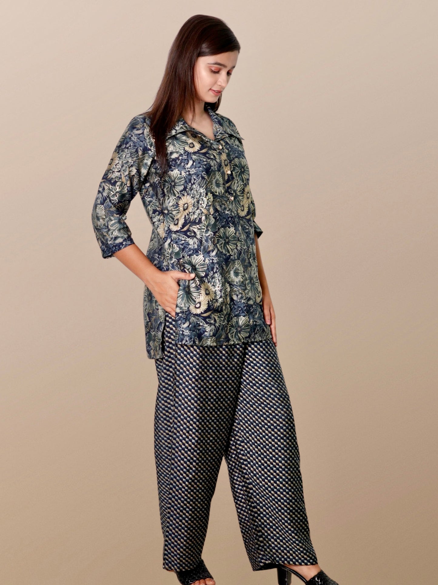 Co-Ord Set For Women / Tunic Palazzo Set For Women