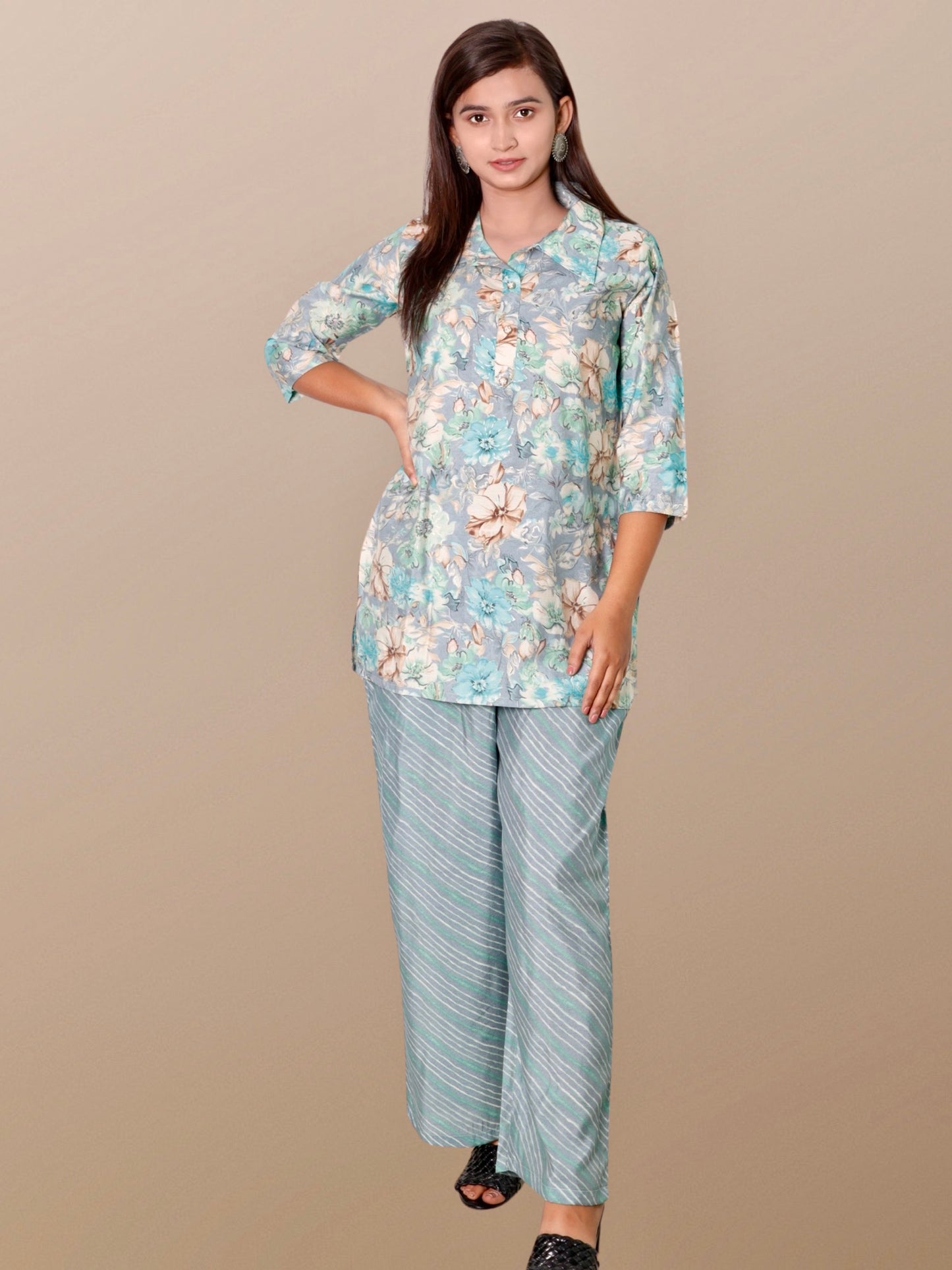 Co-Ord Set For Women / Tunic Palazzo Set For Women