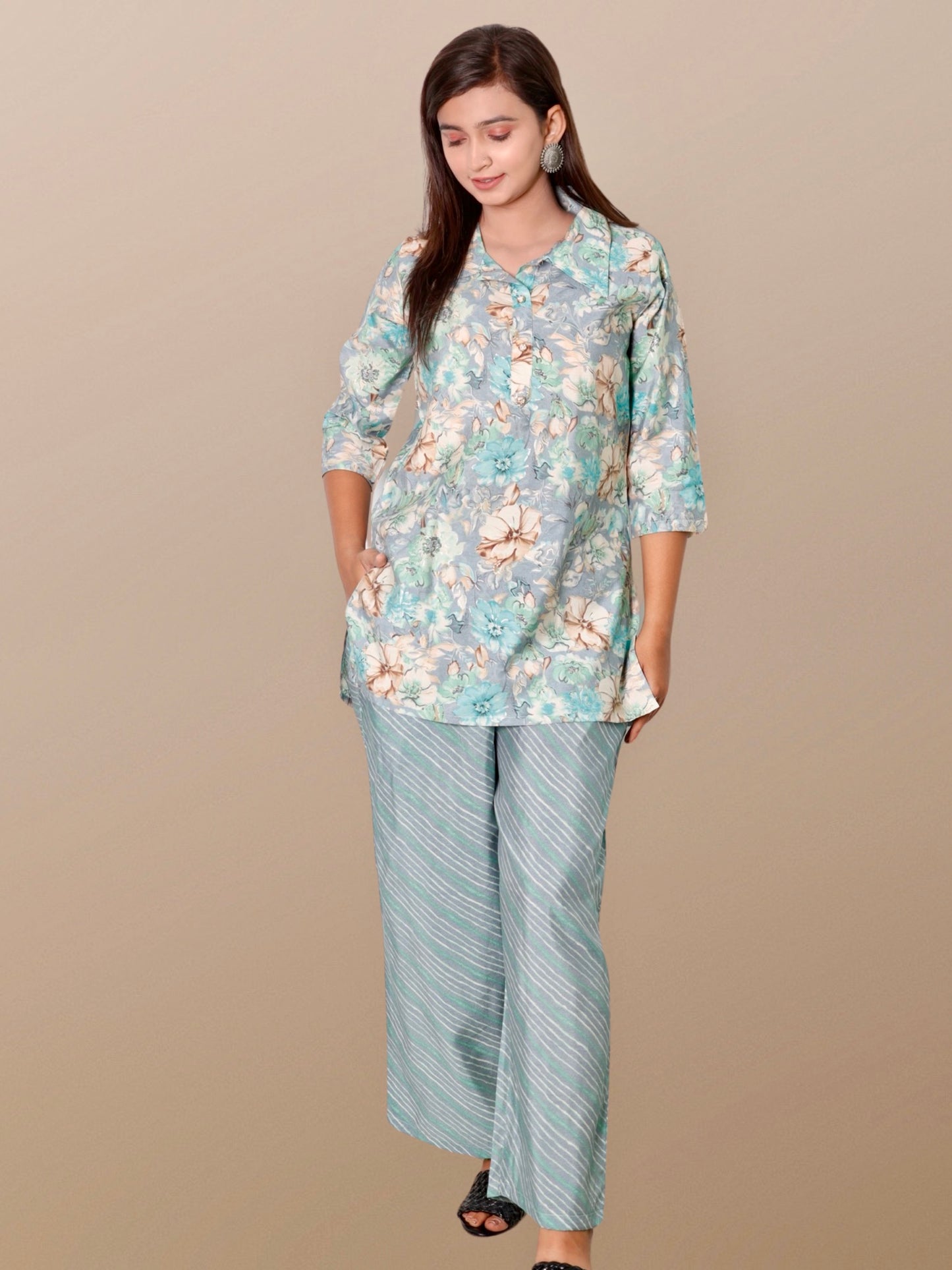 Co-Ord Set For Women / Tunic Palazzo Set For Women