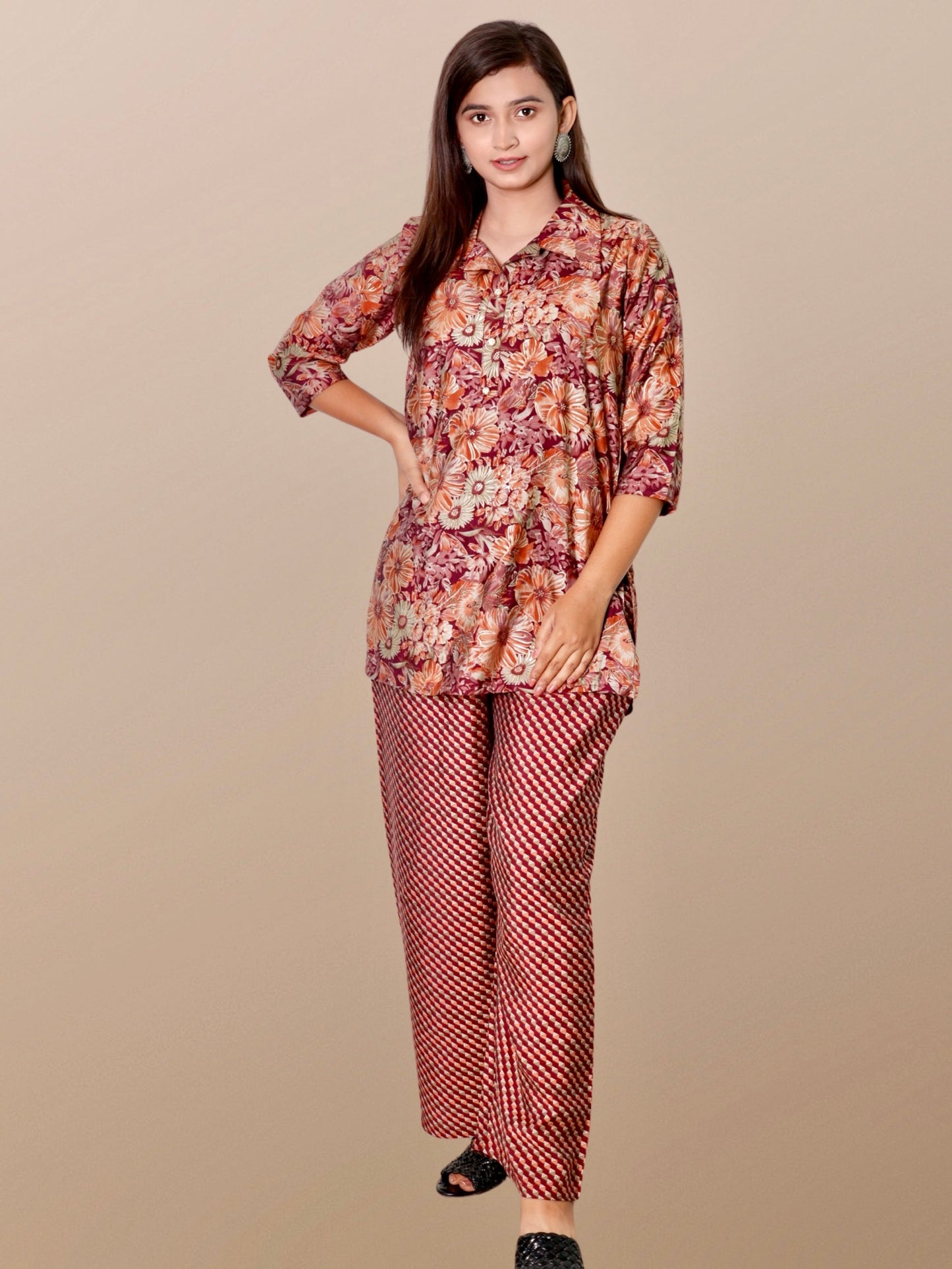 Co-Ord Set For Women / Tunic Palazzo Set For Women