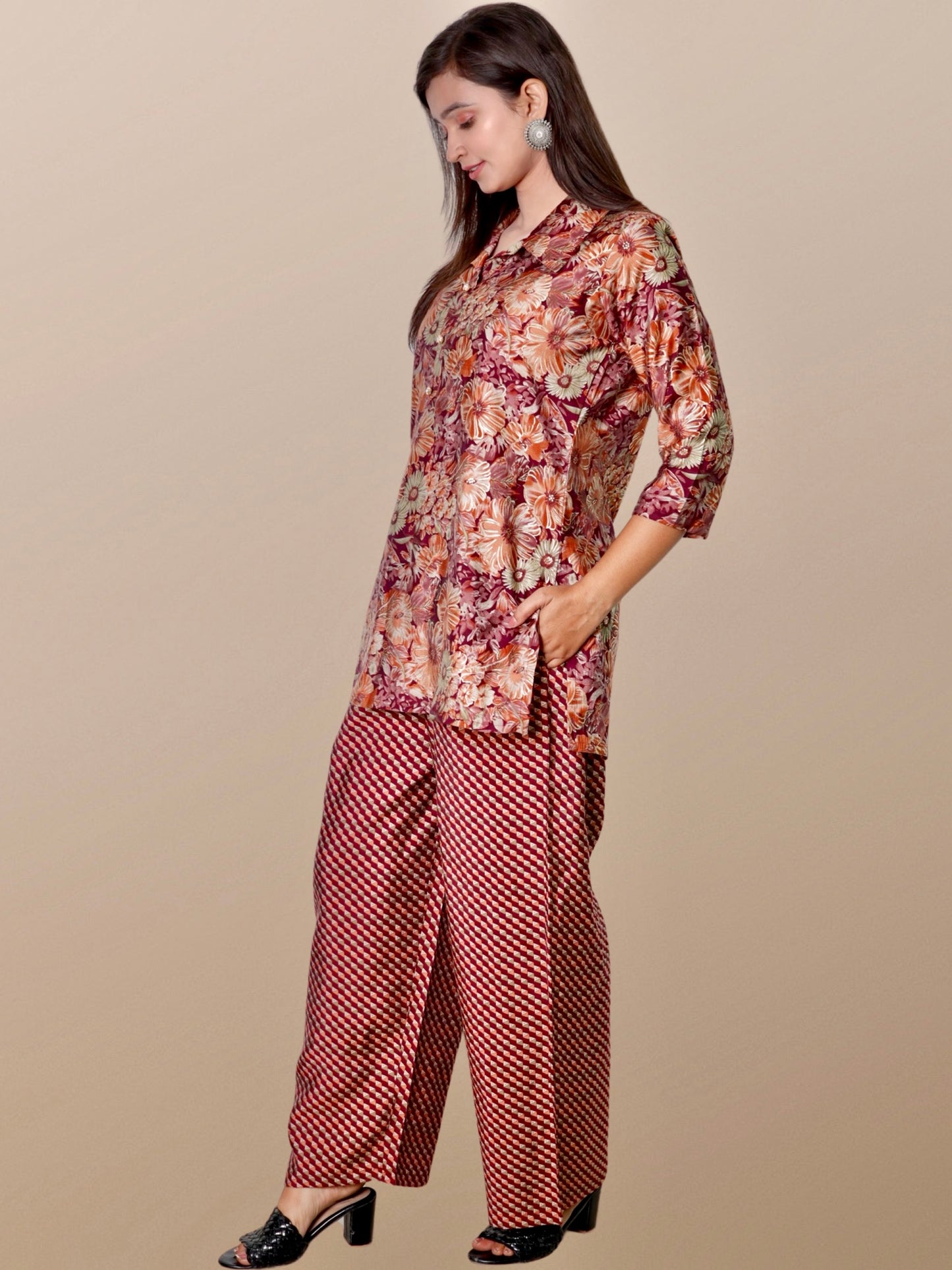 Co-Ord Set For Women / Tunic Palazzo Set For Women