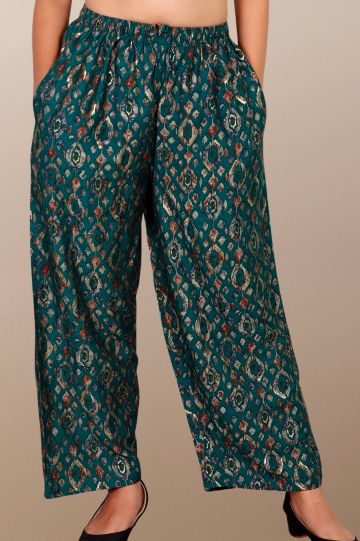 Plus Size Printed Palazzo Pant fully elasticated waistband with drawstring XXS to 15XL