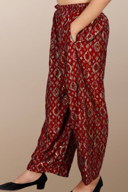 Plus Size Printed Palazzo Pant fully elasticated waistband with drawstring XXS to 15XL