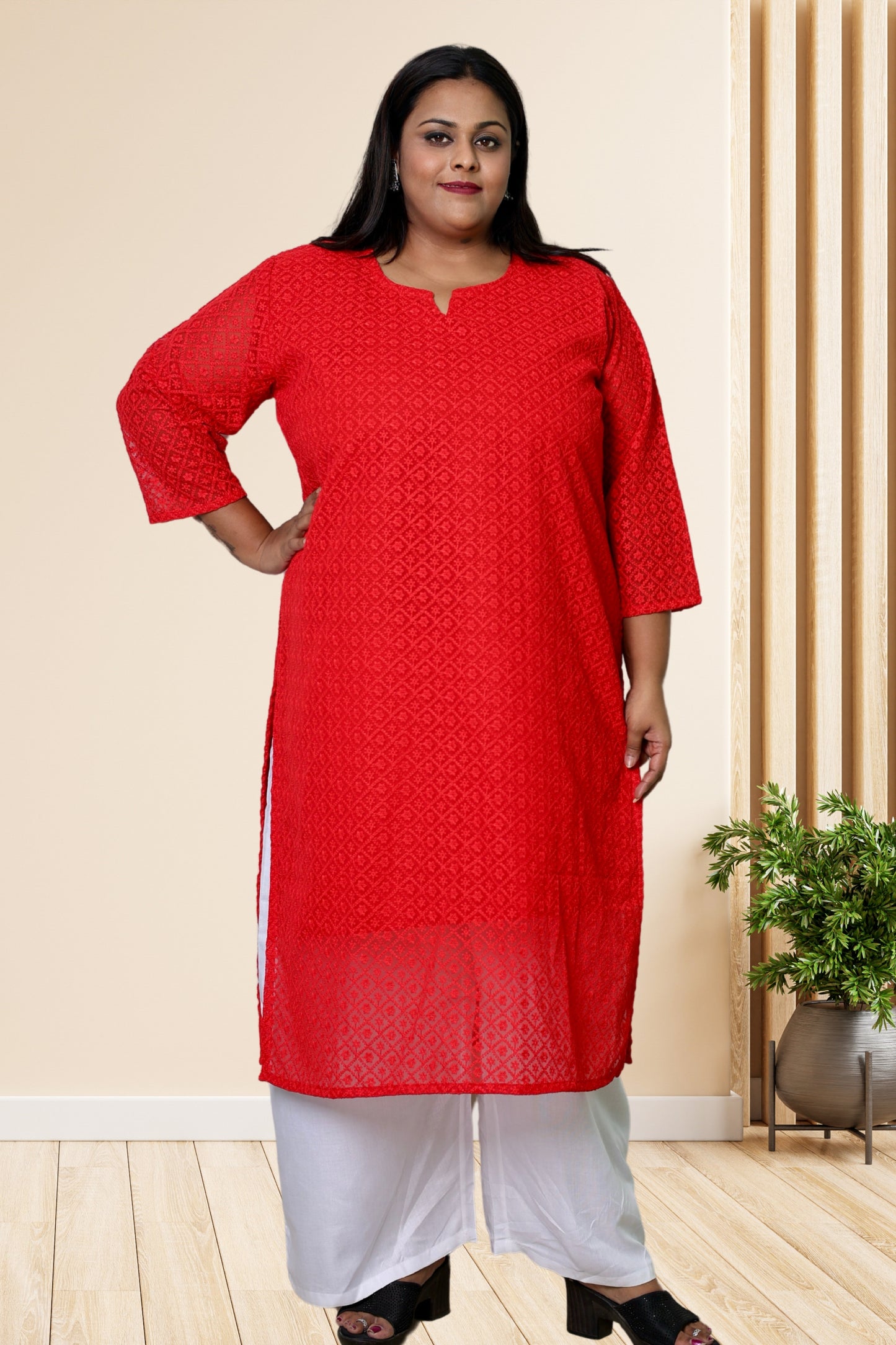 plus size chikan kurta women ethnic wear kurti daily curvy comfortable regular 52in 54in 56in 58in 5xl 6xl 7xl 8xl lucknowi kurty slip