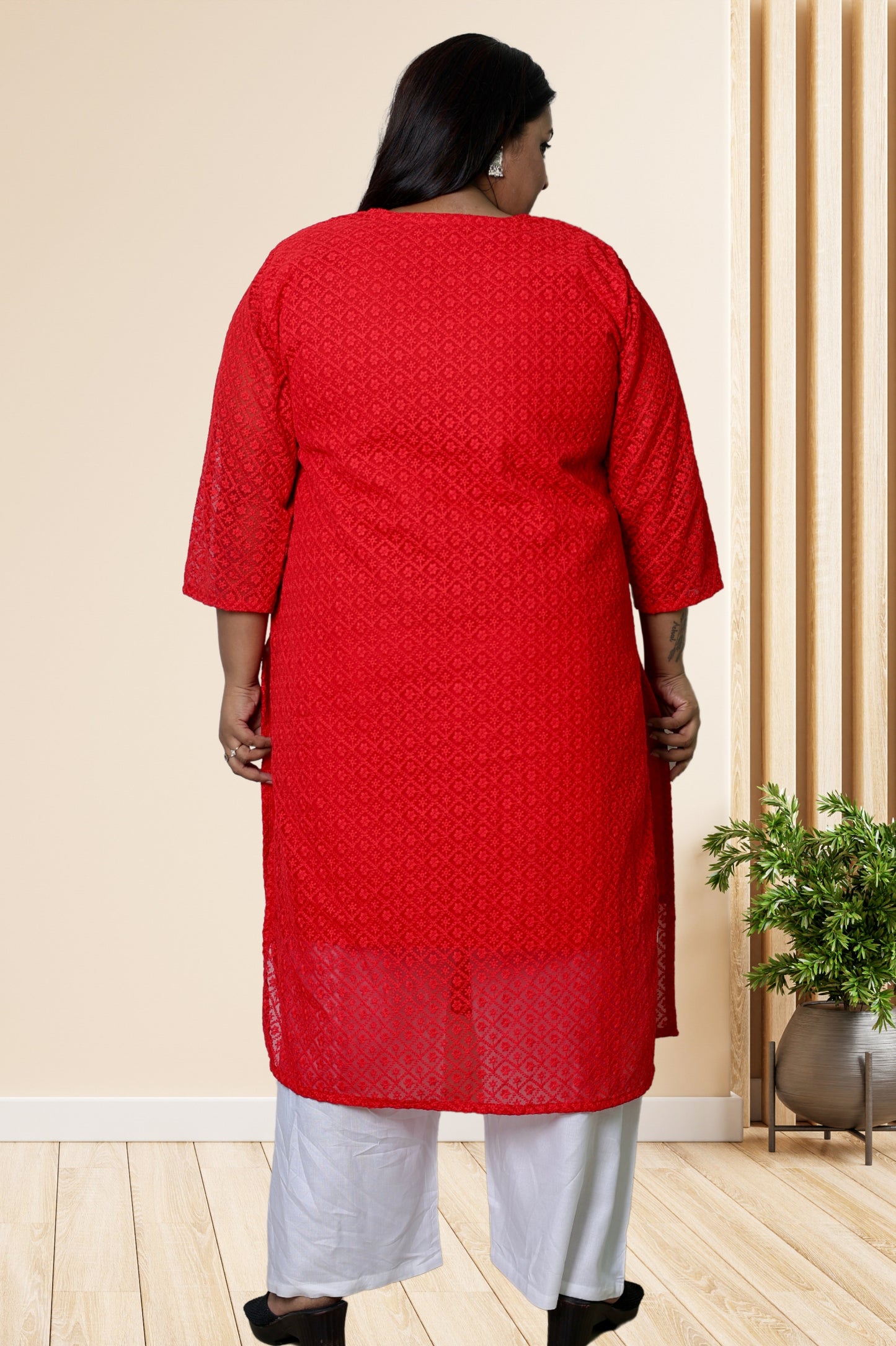 plus size chikan kurta women ethnic wear kurti daily curvy comfortable regular 52in 54in 56in 58in 5xl 6xl 7xl 8xl lucknowi kurty slip